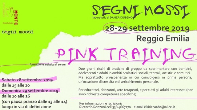 Workshop Pink training con Segni Mossi