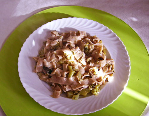 tagliatelle-broccoli. 