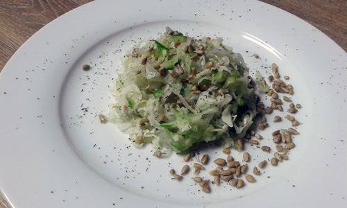 Insalata di daikon mela verde e cavolo cappuccio Insalata-daikon
